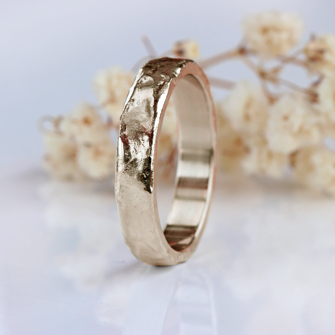 18ct Rose Gold 4mm Mineral Wedding Ring