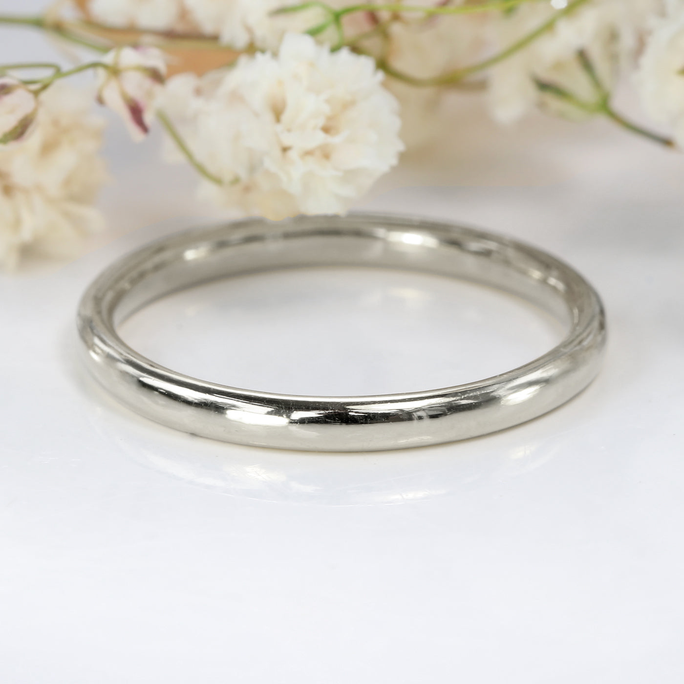 Platinum 2mm Comfort Fit Court Wedding Ring