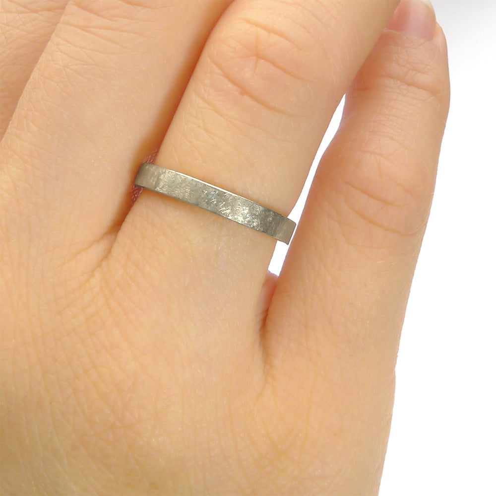 Platinum 3mm Flat Urban Wedding Ring