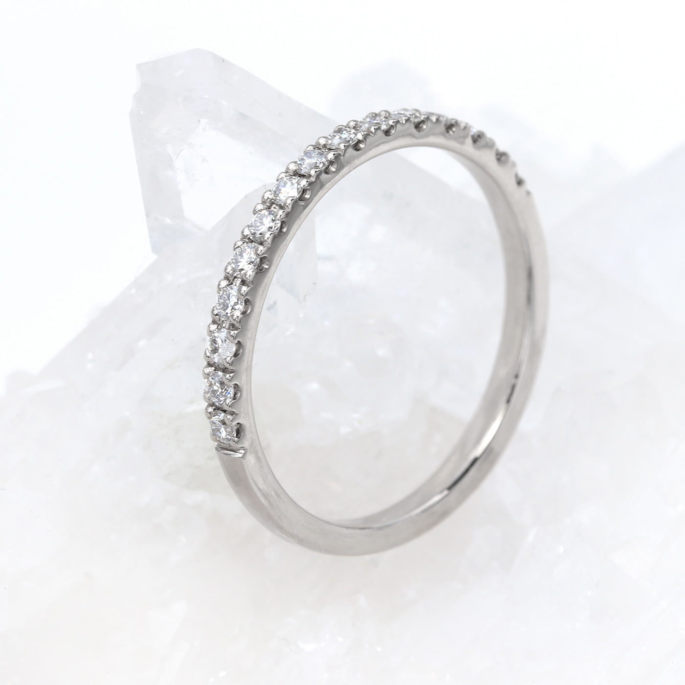 Platinum 15 Pavé Diamond Wedding Ring