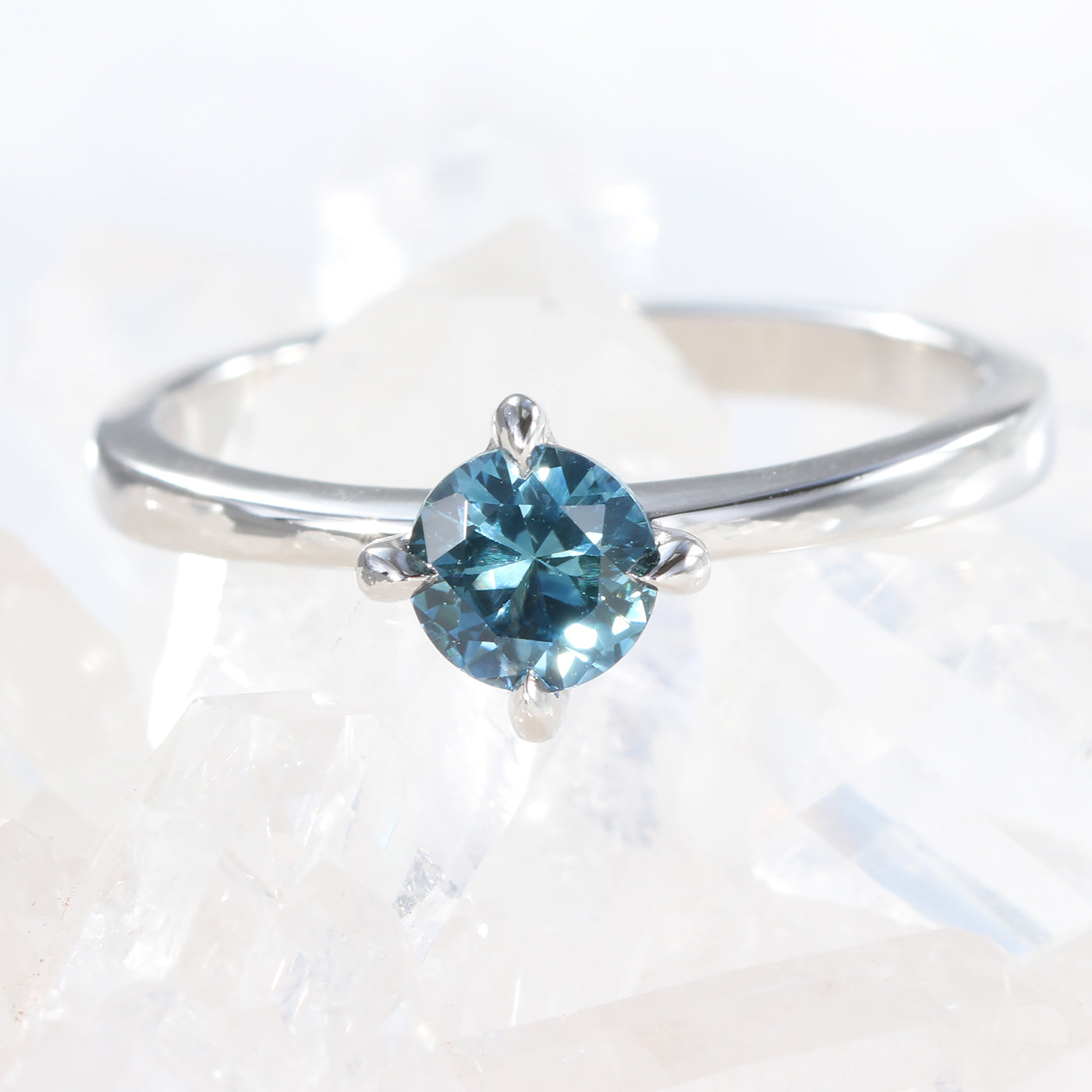 Platinum Fair Trade Blue Sapphire Solitaire Engagement Ring