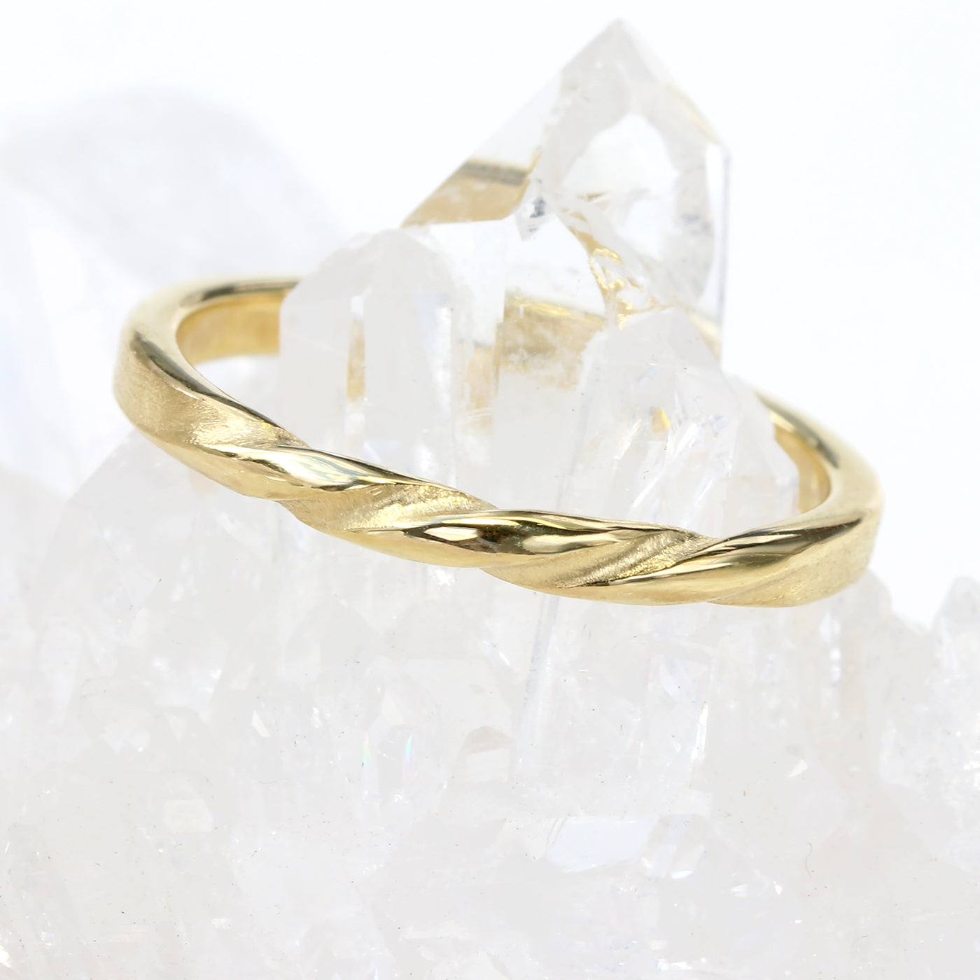 18ct Gold Spun Silk Triple Twist Wedding Ring – Lilia Nash Jewellery