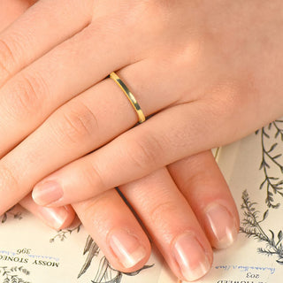 Custom 1.5mm Skinny Square Profile Wedding Ring