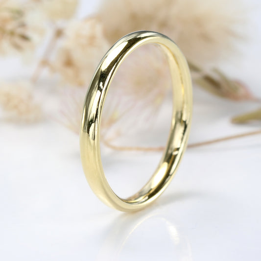 2.5mm Comfort Fit Wedding Ring in 18ct Yellow Gold - Size N 1/2 (Resize G - O)