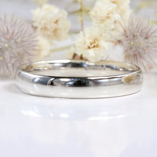 4mm 18ct White Gold Comfort Fit Wedding Ring (Size O 1/2, Resize G-P)