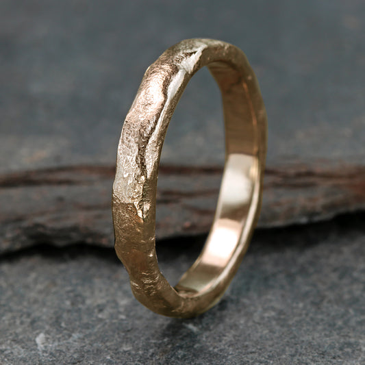 18ct Rose Gold 3mm Mineral Wedding Ring
