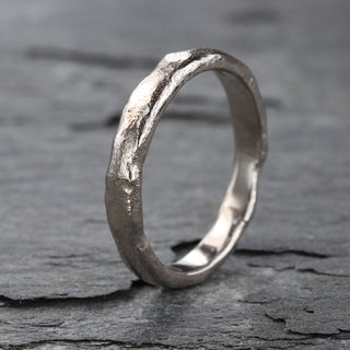18ct White Gold 3mm Mineral Wedding Ring