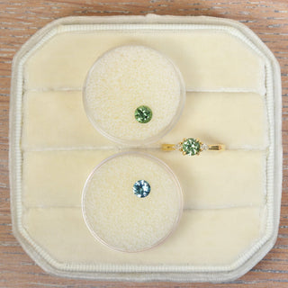 Choosing a sapphire for a trilogy engagement ring