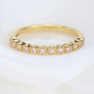 Diamond Milgrain Wedding Ring in 18ct Gold
