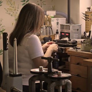 Lilia Nash making a bespoke engagement ring in her workshop in Cornwall