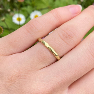 18ct Gold 2mm Mineral Wedding Ring
