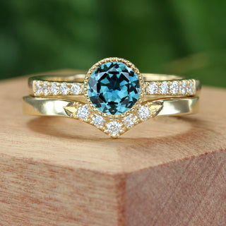 18ct Gold Pavé Diamond Wishbone Wedding Ring