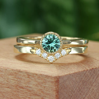 18ct Gold Pavé Diamond Wishbone Wedding Ring