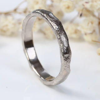 18ct White Gold 3mm Mineral Wedding Ring