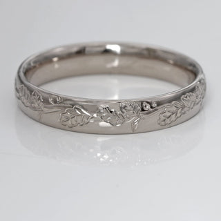 4mm 18ct White Gold Comfort Fit Wedding Ring - Size Q