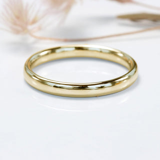 9ct Gold 3mm Court Wedding Ring (variety of finishes)