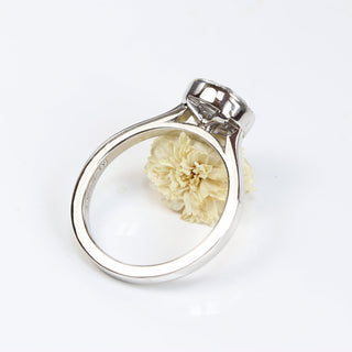 Custom Bryher Platinum Salt and Pepper Diamond Solitaire Engagement Ring