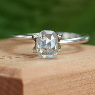 Salt and Pepper Cushion Cut Diamond 6.52 x 5.13mm 0.80ct DI037