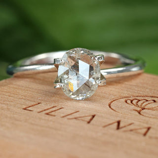 Salt and Pepper Oval Cut Diamond 7.12 x 5.87mm 0.80ct DI033