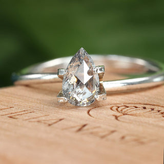 Salt and Pepper Pear Cut Diamond 7.13 x 4.59mm 0.60ct DI032