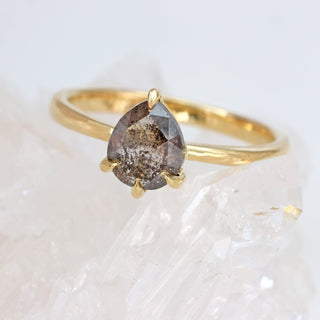 Salt and Pepper Pear Cut Diamond 9.80 x 8.40mm 1.90ct DI034