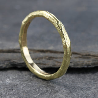 18ct Gold 2mm Mineral Wedding Ring