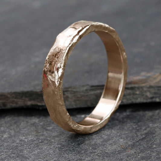18ct Rose Gold 4mm Mineral Wedding Ring