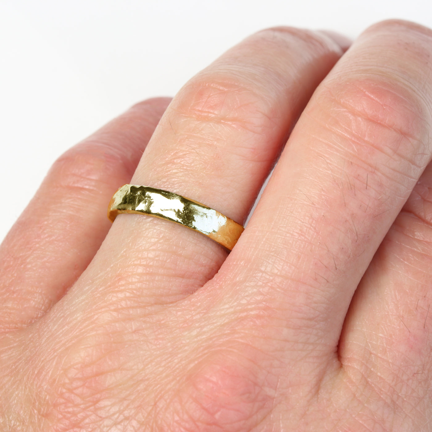 18ct Gold 4mm Mineral Wedding Ring