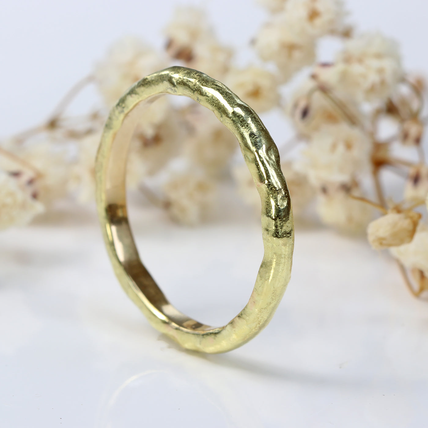 18ct Gold 2mm Mineral Wedding Ring