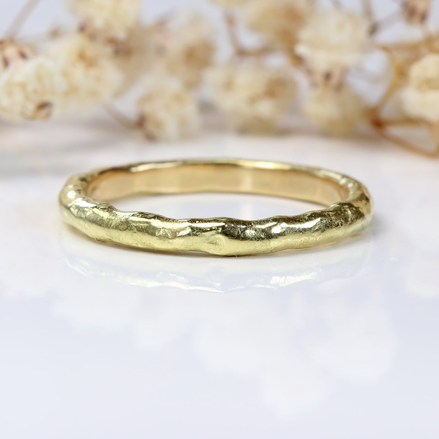 2mm Mineral Wedding Ring in 18ct Gold – Size L 1/2 (resize G to M)