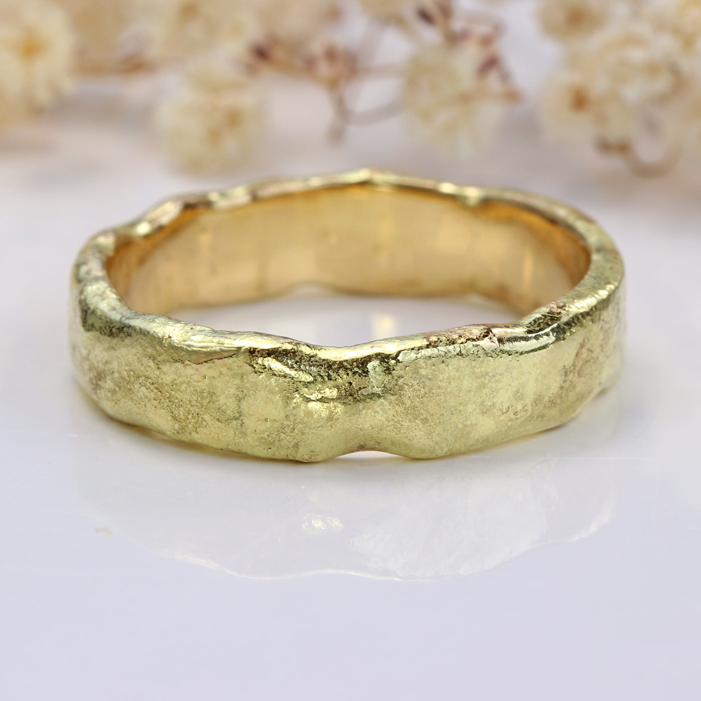 5mm Mineral Wedding Ring in 18ct Gold – Size T (resize G to T 1/2)