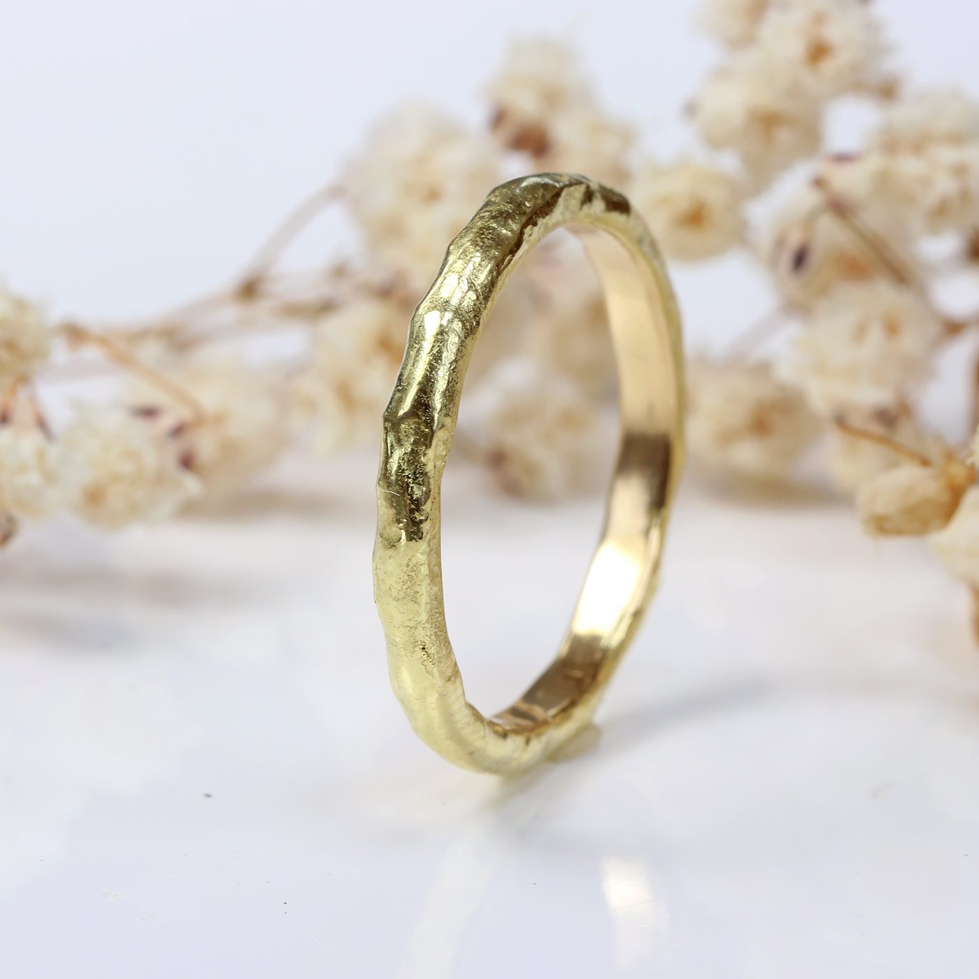 18ct Gold 2mm Mineral Wedding Ring