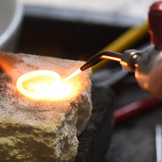 Fusing a wedding band using a torch
