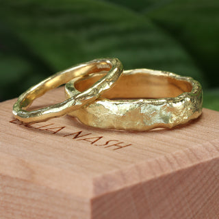 18ct Gold 2mm Mineral Wedding Ring