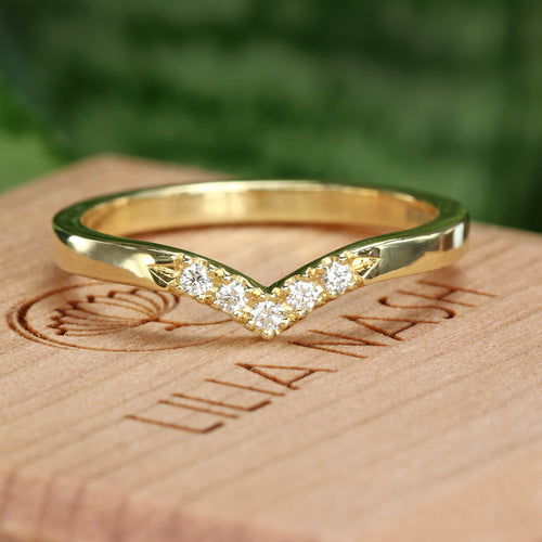 Platinum 0.76ct round brilliant diamond 7 stone wishbone ring - Wedding  from Mr Harold and Son UK