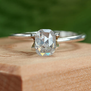 Salt and Pepper Cushion Cut Diamond 6.52 x 5.13mm 0.80ct DI037