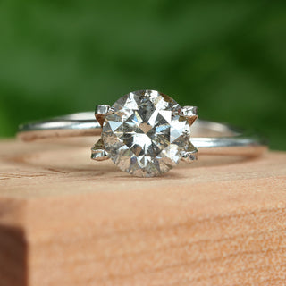 Salt and Pepper Brilliant Cut Diamond 6.5mm 1.12ct DI035