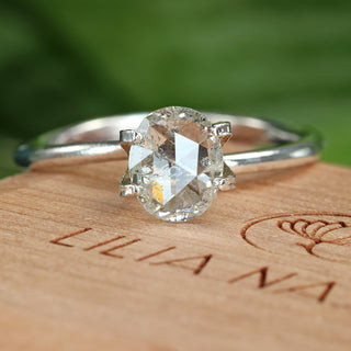 Salt and Pepper Oval Cut Diamond 7.12 x 5.87mm 0.80ct DI033