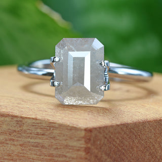 Large Emerald Cut Grey Diamond, 1.61ct DI027