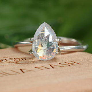 Salt and Pepper Pear Cut Diamond 9.70 x 6.60mm 1.40ct DI013