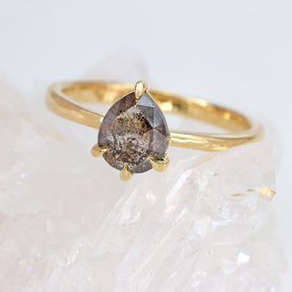 Salt and Pepper Pear Cut Diamond 9.80 x 8.40mm 1.90ct DI034