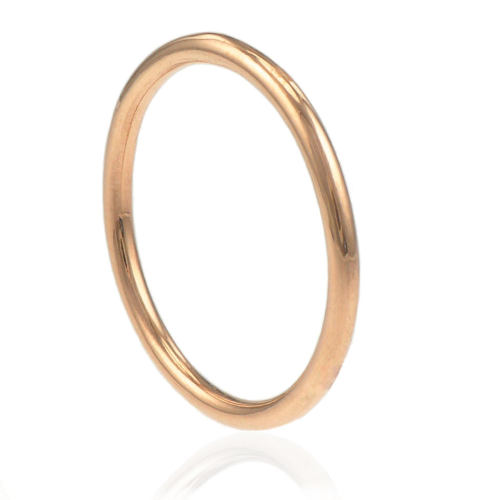 rose gold slim wedding ring
