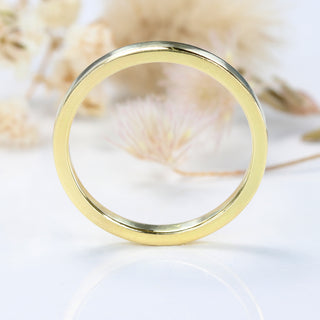 2mm x 1.5mm Flat 18ct Gold Wedding Ring