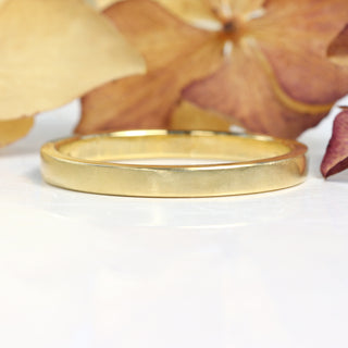 2mm x 1.5mm Flat 18ct Gold Wedding Ring