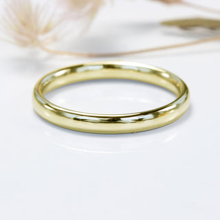 18ct Gold Polished 3mm Court / Comfort Fit Wedding Ring