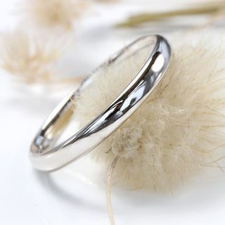 18ct White Gold 3mm Comfort Fit / Court Wedding Ring