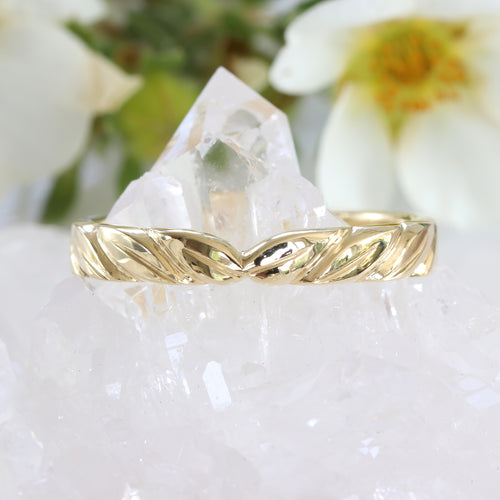 Leaf clearance wedding ring