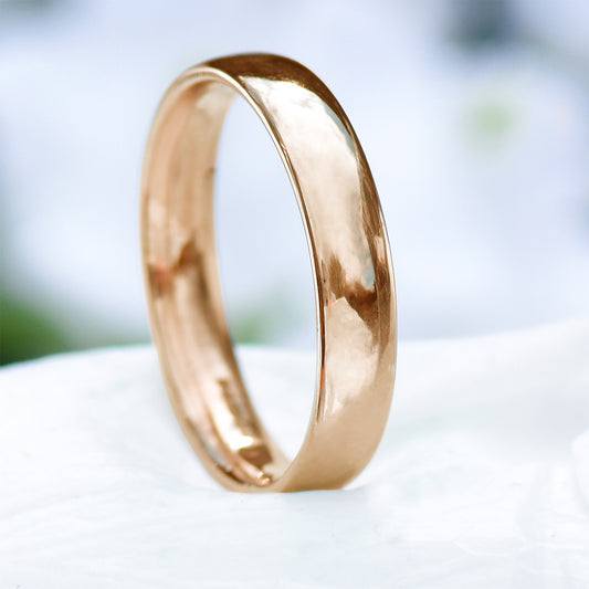 18ct Polished Rose Gold 4mm Comfort Fit (Court) Wedding Ring