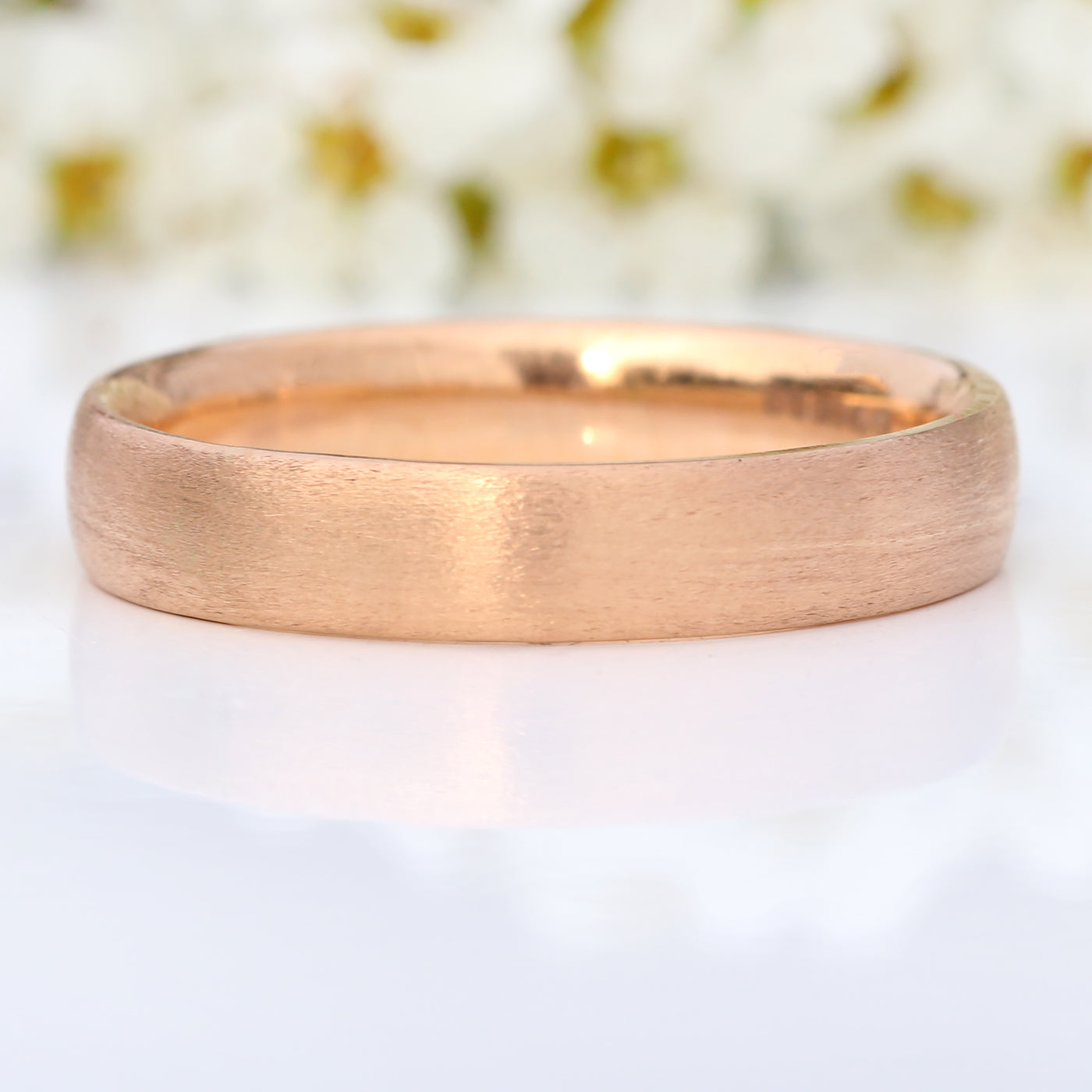 4mm 18ct rose gold comfort fit wedding ring