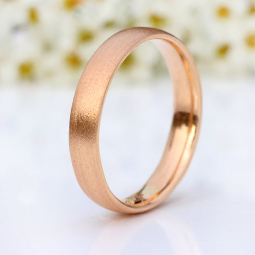 18ct Rose Gold 4mm Comfort Fit (Court) Wedding Ring – Lilia Nash Jewellery